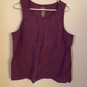 Croft & Barrow Women's Plum Tank Top
